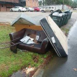 Rejected items on bulk pick up day - mattress